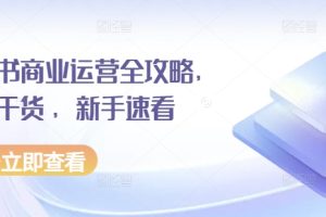 小红书商业运营全攻略，运营干货 ，新手速看