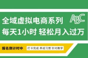 全域虚拟电商变现系列，通过平台出售虚拟电商产品从而获利