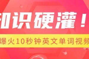 知识硬灌，1分钟教会你，利用AI制作爆火10秒钟记一个英文单词视频