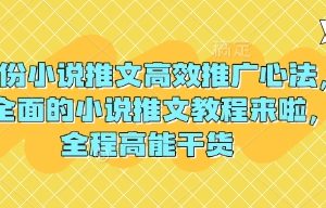 3月份小说推文高效推广心法，最全面的小说推文教程来啦，全程高能干货