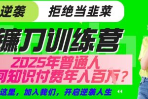 【网创项目终点站-镰刀训练营超级IP合伙人】25年普通人如何通过“知识付费”年入百个-仅此一版【揭秘】