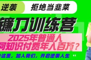 【网创项目终点站-镰刀训练营超级IP合伙人】25年普通人如何通过知识付费实现逆袭【揭秘】