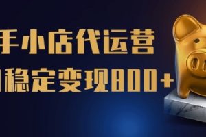 【快手小店代运营】限时托管计划，全程喂饭，单日稳定变现5张【揭秘】