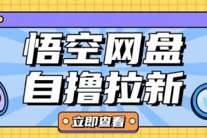 全网首发悟空网盘云真机自撸拉新项目玩法单机可挣10.20不等