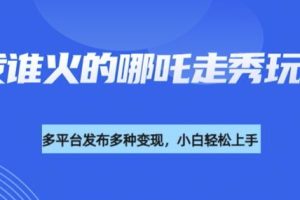 利用deepseek制作谁发谁火的哪吒2人物走秀视频，多平台发布多种变现